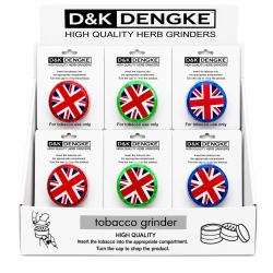 D&K UK FLAG DESIGN PLASTIC GRINDER, ITEM CODE SMK - 2351, PACK OF 24