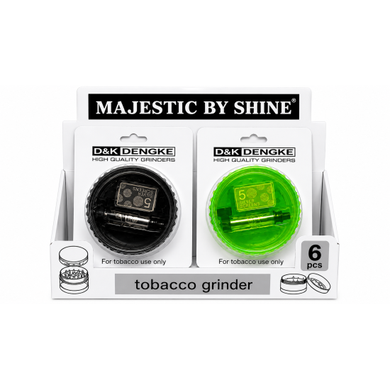 D&K XL GRINDER SET WITH METAL PIPE & SILVER SCREEN,ITEM CODE - SMK-2832, PACK OF 12