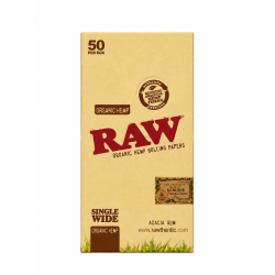 Raw Organic Rolling Paper Single Wide - Pack of 50 