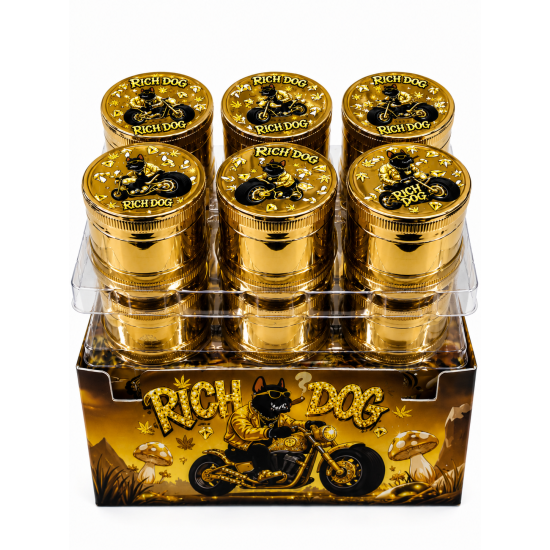 5Part Plastic Grinder Rich Dog, Item code SMK - 4300 - Pack of 12  