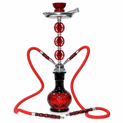 Hookah Medium Double Pipe Assorted Colour, Item Code - PS - 151, Pack of 1 