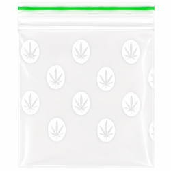 Zipper Bag 25 x 25 White Leaf - Pack of 1 x 900 Bag Approx 