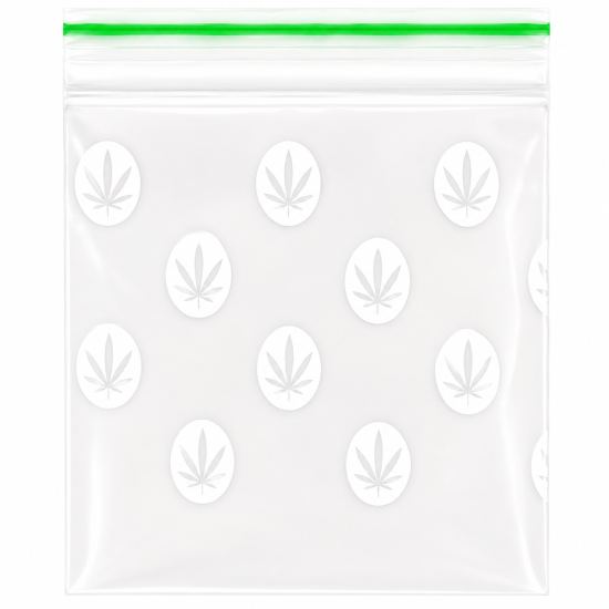 Zipper Bag 30 x 30 White Leaf - Pack of 1 x 900 Bag Approx 