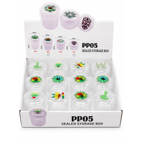 Plastic Storage Jar, Capacity - 40ml, Item Code -SMK - 4638, Pack of 12
