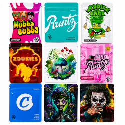 Smell Proof Zipper Bag, Assorted Colour & Design, Capacity - 3.5g - Pack of 50