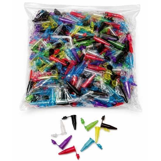Small Plastic Smoking Cones - Assorted Colours - Pack of 500