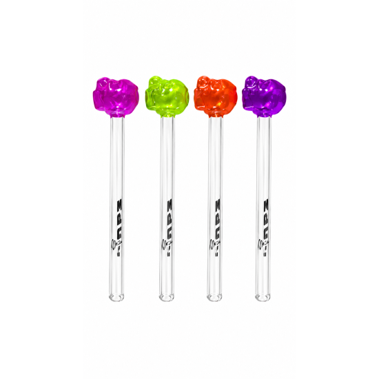 Glass Pipe Colourful Skull Top - Pack of 48