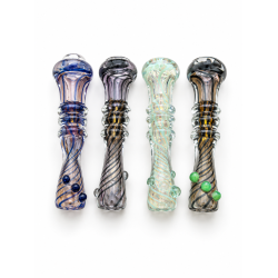 Glass Pipe 3'' Gold Fumed On Hitter, Assorted Colours, Item Code  SS-255, Pack OF 48
