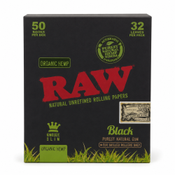  RAW Organic King Size Slim Paper - Black