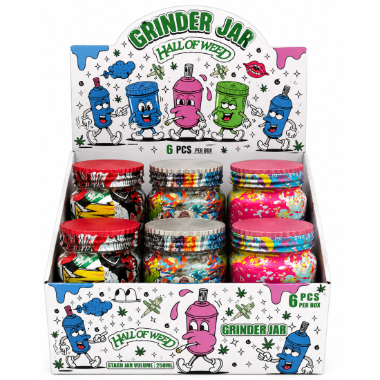 Grinder With Storage Big Size Assorted Designs Item code - SMK-1781 - Pack of  6 x 250ml