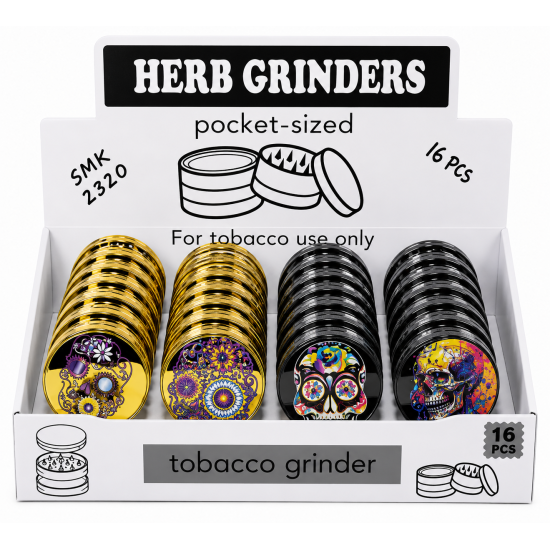 Plastic Grinder Assorted Colour And Design Item code SMK-2320, Pack of 16