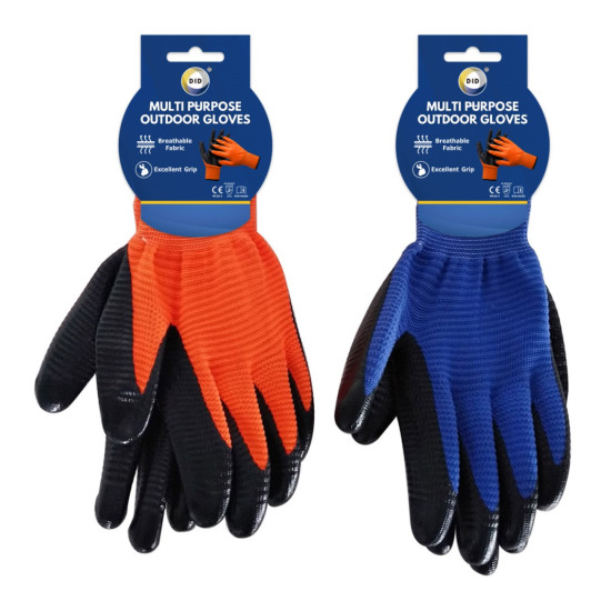 Multi Purpose Outdoor Gloves - Pack of 12 - Assorted Colour