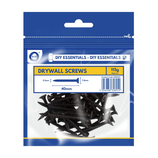 40mm Drywall Screws - Pack of 1