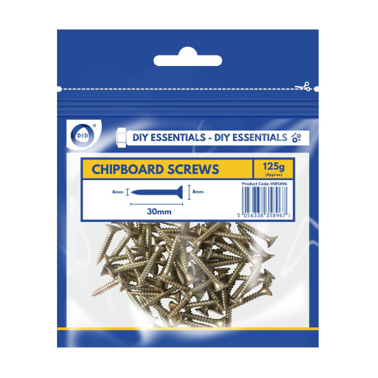 30mm Chipboard Screws 125g