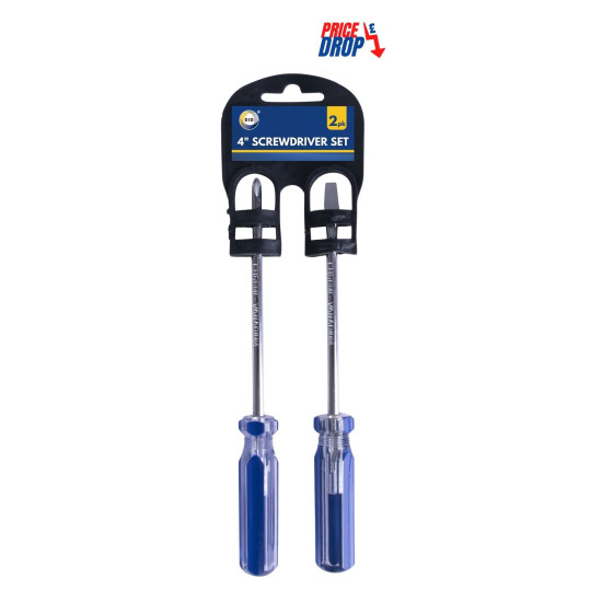 Screwdriver Set 4'' 2Pc - Pack of 1