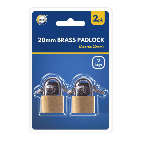 Brass Padlock 2Pc 20mm - Pack of 1