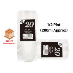 1/2 Pint Plastic Cups - Pack of 20