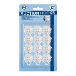 Suction Hooks - Pack of 12 