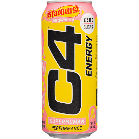 C4 ENEGY STARBURST STRAWBERRY 16OZ/ 12PCS Energy & Sports Drinks image