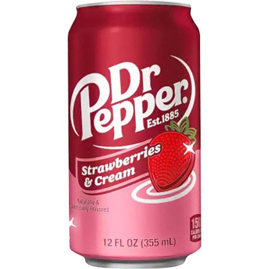 DR PEPPER STRAWBERRIES AND CREAM 12OZ/ 12PCS Coming Soon, Soda, Drinks & Beverages image