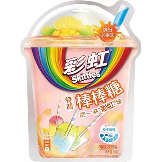 SKITTLES LOLLIPOP MIXED FRUIT FLAVOR H 54G/ 8PCS image