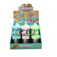 TOY CANDIES IN DISPLAY CASE- CAROUSEL- 9PC