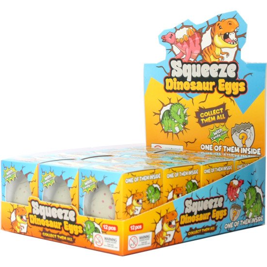 TOY CANDIES IN DISPLAY CASE-DINOSAUR EGG - 12PC Toy Candies image