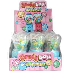 TOY CANDIES IN DISPLAY CASE-HEART DISPENSER - 12PC