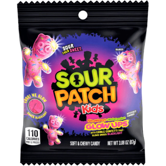 SOUR PATCH GLOW UPS Peg bag 3.6OZ/12PCS image