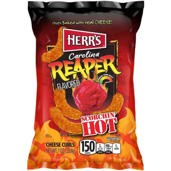 HERR`S CAROLINA REAPER CHEESE CURLS 1oz / 42pc image