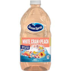 OCEAN SPRAY WHITE CRANBERRY PEACH-64oz / 8 Bottles