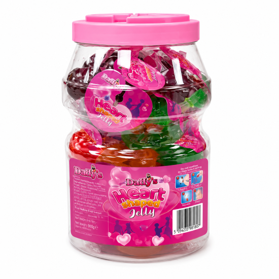 DAFFY`S JELLY HEART SHAPED JELLIES IN A JAR 35G/12X 30PCS Jelly image