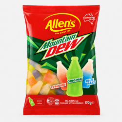 Allen's Mountain Dew Jellie - Pack of 12 x 170g 