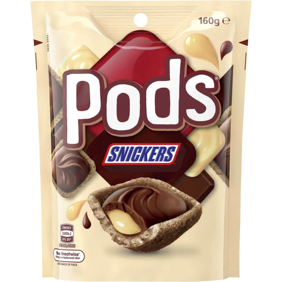 Pods Snickers Pouch - Pack of 15 x 160g