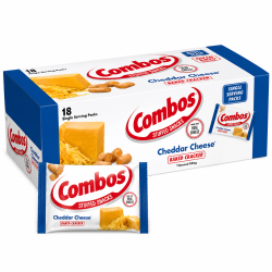 Combos Cheddar Cheese Cracker - Pack of 18 x 1.7oz