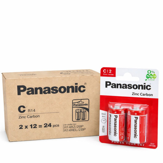 Panasonic Zinc C LR14 Batteries | 24 Pack | PANASONIC | Batteries & Chargers 