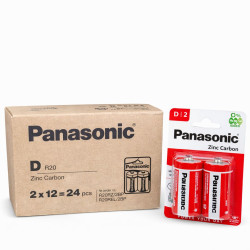 Panasonic Zinc D LR20 Batteries | 24 Pack