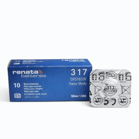 Renata Batteries 317 SR516SW  - Pack of 10 