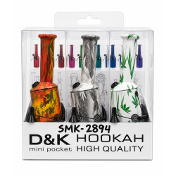 D&K Mini Glass Bong, Item Code -SMK- 2894, Pack of 6 