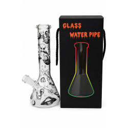 Glass Bong Medium Size Printed, Item Code SMK- 4010, Pack of 1 
