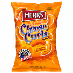 Herr's Cheese Curls - Pack of 12 x 6oz
