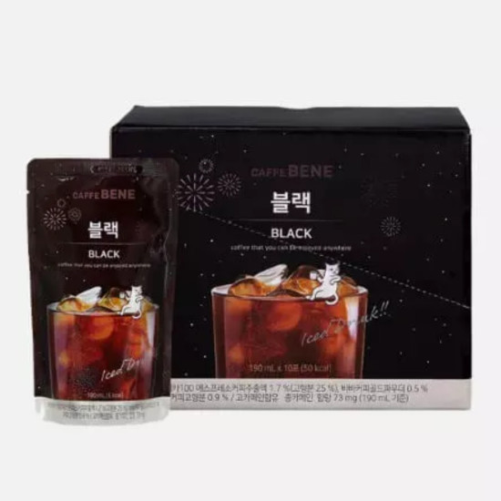 CAFFE BENE BLACK POUCH 190ML/ 10PCS Fruit Juice image