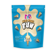 DIPPO MINI CONE- MILK WHITE CREAM FILLED WAFER CONE 70G/18BAGS