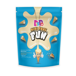 DIPPO MINI CONE- MILK WHITE CREAM FILLED WAFER CONE 70G/18BAGS