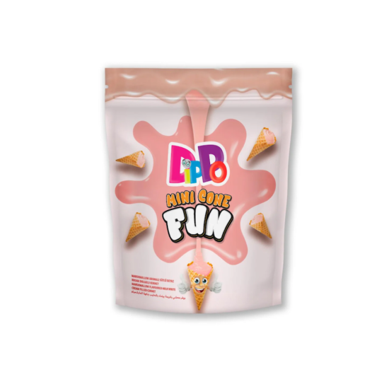 DIPPO MINI CONE- MARSHMALLOW CREAM FILLED WAFER CONE 70G/18BAGS image