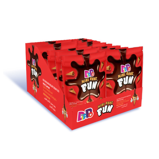 DIPPO MINI CONE- HAZELNUT & COCOA CREAM FILLED WAFER CONE 70G/18BAGS image