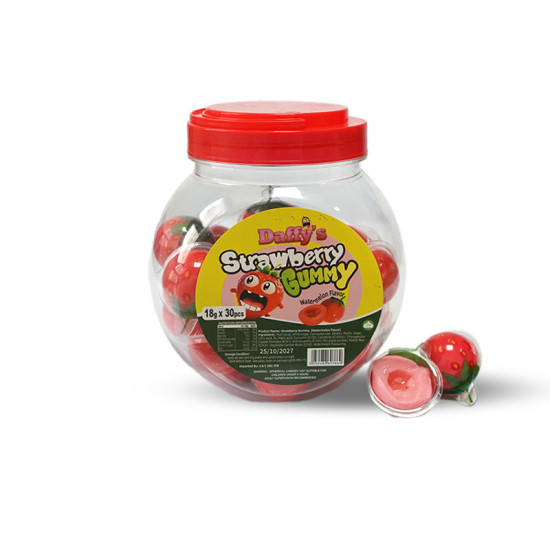 Eyeball Gummy Jars- Strawberry Shape With Watermelon Flavoured Filling image