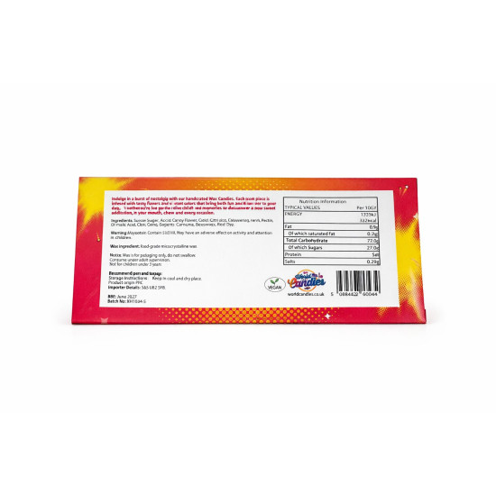 Sip n POP Vegan Wax Candy Bear Sour Strawberry Flavour pack of 12 theatre box image