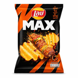 Lay's Max Fiery Chilli BBQ - Pack of 24 x 44g.