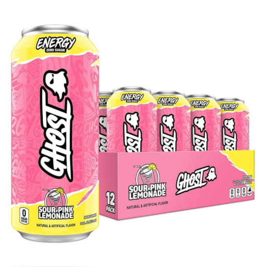 GHOST ENERGY PINK LEMONADE 16OZ/ 12PCS Energy & Sports Drinks image
